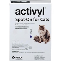 Activyl Spot-On for Cats and Kittens, over 9 lbs 6 Month Supply  Activyl, Spot-On, Cats, Kittens, over 9 lbs, 6 Month Supply