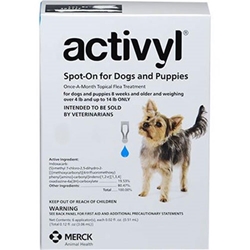 Activyl Spot-On for Dogs and Puppies, Over 4 lbs - 14 lbs 6 Month Supply Activyl, Spot-On, Dogs, Puppies, Over 4 lbs -14 lbs, 6 Month Supply