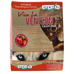 Addiction Dog Food Viva La Venison, 20 lb