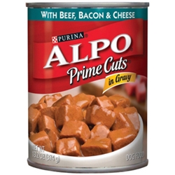 Alpo Prime Cuts with Beef, Bacon & Cheese in Gravy, 13.2 oz - 24 Pack