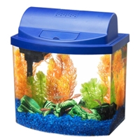 Aqueon Mini Bow Aquarium Kit Blue, 2.5 gal