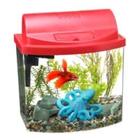 Aqueon Mini Bow Aquarium Kit Red, 2.5 gal