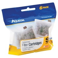 Aqueon Replacement Filter Cartridge, Small, 6 Pack
