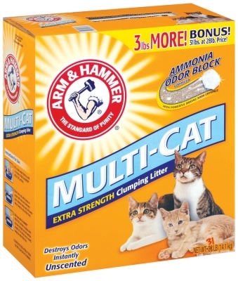 Arm &amp; Hammer Multi-Cat Unscented Litter, 31 lbs