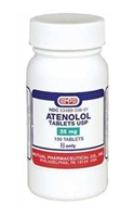 Atenolol 25 mg, 100 Tablets
