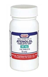 Atenolol 25 mg, 100 Tablets