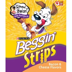 Beggin Strips Bacon & Cheese Flavor, 40 oz - 4 Pack
