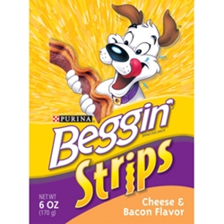 Beggin Strips Bacon & Cheese Flavor, 6 oz - 10 Pack
