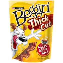 Beggin Strips Thick Cut Hickory Smoked Flavor, 6 oz - 10 Pack