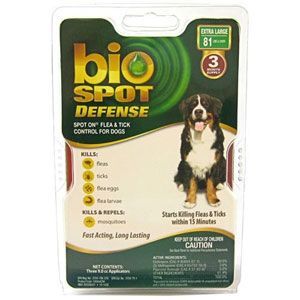 Bio Spot Defense Flea & Tick Spot On for Dogs 81 lbs & Over, 3 Pack | VetDepot.com