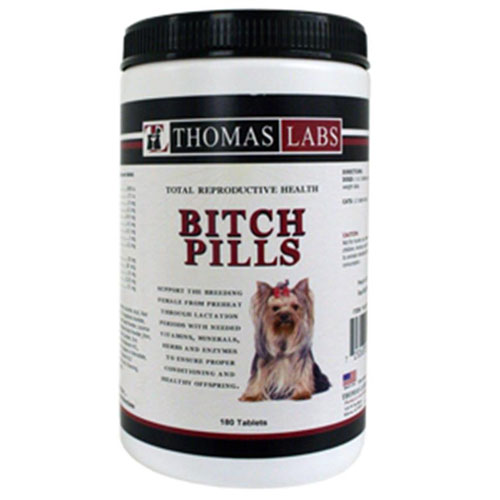Bitch Pills, 180 Tablets  bitch pills 180 tablets nutritional supplement special vitamins minerals herbs enzymes breeding female during pre-heat heat gestation whelping lactation periods process petmeds