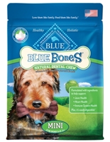 Blue Buffalo Blue Bones Natural Dog Treats, Mini, 12 oz
