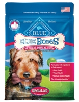 Blue Buffalo Blue Bones Natural Dog Treats, Regular, 12 oz