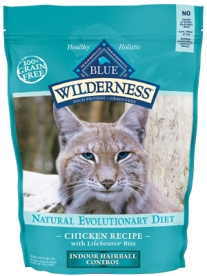 Blue Buffalo BLUE Wilderness Dry Cat Food Hairball Control Formula, Chicken, 5 lbs