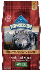 Blue Buffalo BLUE Wilderness Dry Dog Food Rocky Mountain Recipe, Red Meat, 4 lbs
