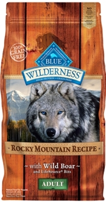 Blue Buffalo BLUE Wilderness Dry Dog Food Rocky Mountain Recipe, Wild Boar, 4 lbs