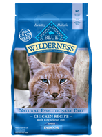 Blue Buffalo BLUE Wilderness Dry Indoor Cat Food, Chicken, 2.5 lbs