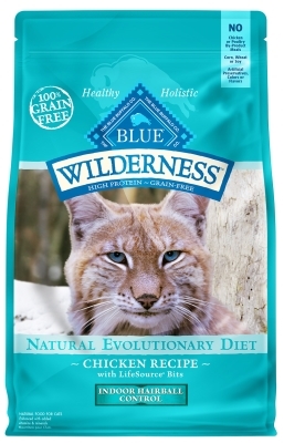 Blue Buffalo BLUE Wilderness Dry Indoor Cat Food Hairball Control, Chicken, 11 lbs