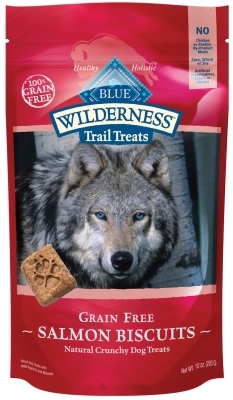 Blue Buffalo BLUE Wilderness Trail Dog Treats, Salmon Biscuits, 10 oz