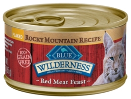Blue Buffalo BLUE Wilderness Wet Cat Food Rocky Mountain Recipe, Red Meat, 3 oz, 24 Pack