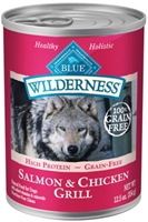 Blue Buffalo BLUE Wilderness Wet Dog Food, Salmon & Chicken Grill, 12.5 oz, 12 Pack