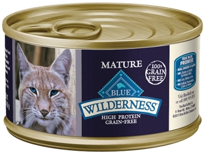 Blue Buffalo BLUE Wilderness Wet Mature Cat Food, Chicken, 3 oz, 24 Pack