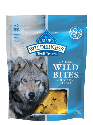 Blue Buffalo BLUE Wilderness Wild Bites Dog Treats,Chicken, 2.25 oz