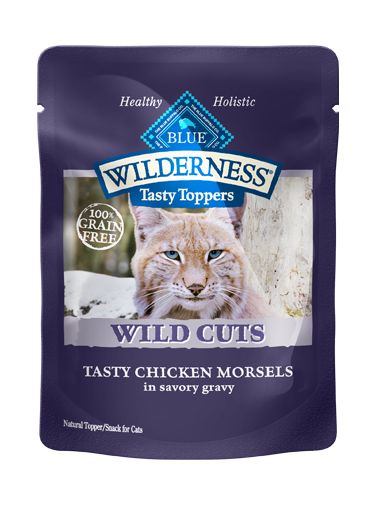 Blue Buffalo BLUE Wilderness Wild Cuts for Cats, Chicken & Gravy, 3 oz, 24 Pack