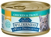 Blue Buffalo BLUE Wilderness Wild Delights Wet Cat Food, Flaked Chicken & Turkey, 3 oz, 24 Pack