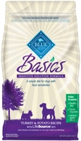 Blue Buffalo Dry Dog Food Basics Adult Recipe, Turkey & Potato, 4 lbs