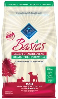Blue Buffalo Dry Dog Food Basics Grain,Free Adult Recipe, Salmon & Potato, 22 lbs