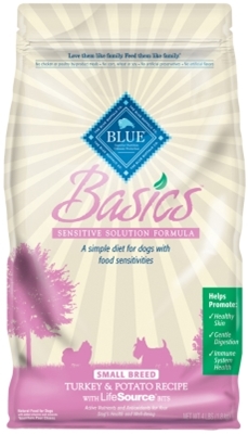 Blue Buffalo Dry Dog Food Basics Small Breed Recipe, Turkey & Potato, 11 lbs