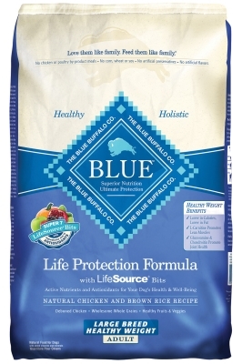 Blue Buffalo Dry Dog Food Life Protection Formula Large Breed Healthy Weight Recipe, Chicken & Rice, 6 lbs