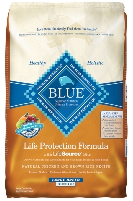 Blue Buffalo Dry Dog Food Life Protection Formula Large Breed Senior Recipe, Chicken & Rice, 30 lbs