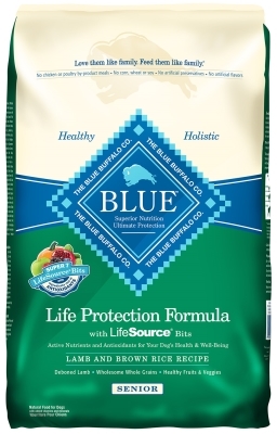 Blue Buffalo Dry Dog Food Life Protection Formula Senior Recipe, Lamb & Rice, 15 lbs