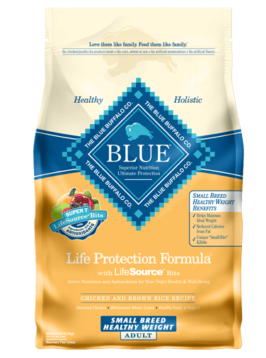 Blue Buffalo Dry Dog Food Life Protection Formula Small Breed Healthy Weight Recipe, Chicken & Rice, 15 lbs
