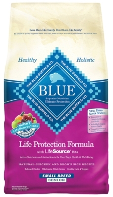 Blue Buffalo Dry Dog Food Life Protection Formula Small Breed Senior Recipe, Chicken & Rice, 6 lbs