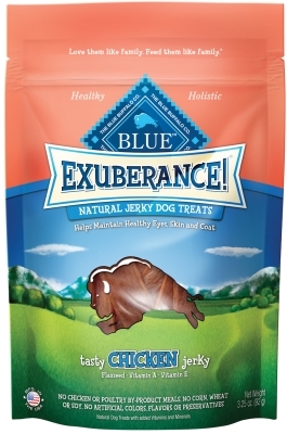 Blue Buffalo Exuberance Natural Dog Treats, Chicken Jerky, 3.25 oz