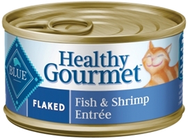 Blue Buffalo Healthy Gourmet Wet Cat Food, Flaked Fish & Shrimp, 3 oz, 24 Pack