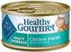 Blue Buffalo Healthy Gourmet Wet Cat Food, Meaty Morsels Chicken, 5.5 oz, 24 Pack