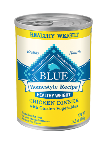 Blue Buffalo Homestyle Wet Dog Food Healthy Weight Recipe, Chicken, 12.