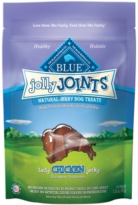 Blue Buffalo Jolly Joints Natural Dog Treats, Chicken Jerky, 3.25oz
