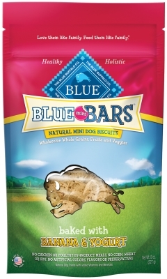 Blue Buffalo Mini Bar Natural Dog Treats, Banana & Yogurt, 8 oz