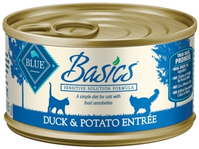 Blue Buffalo Wet Cat Food Basics, Duck & Potato, 3 oz, 24 Pack