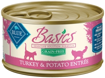 Blue Buffalo Wet Cat Food Basics, Turkey & Potato, 3 oz, 24 Pack