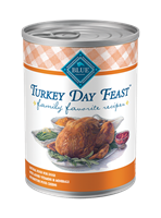 Blue Buffalo Wet Dog Food Family Favorite Recipes, Turkey Day Feast, 12.5 oz, 12 Pack