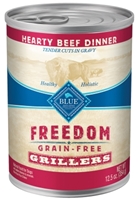 Blue Buffalo Wet Dog Food Freedom Grillers, Beef, 12.5oz, 12 Pack
