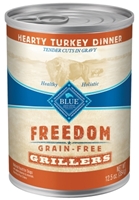 Blue Buffalo Wet Dog Food Freedom Grillers, Turkey, 12.5oz, 12 Pack