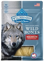Blue Buffalo Wild Bones Natural Dental Chews, Medium, 10 oz