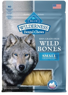 Blue Buffalo Wild Bones Natural Dental Chews, Small, 10 oz